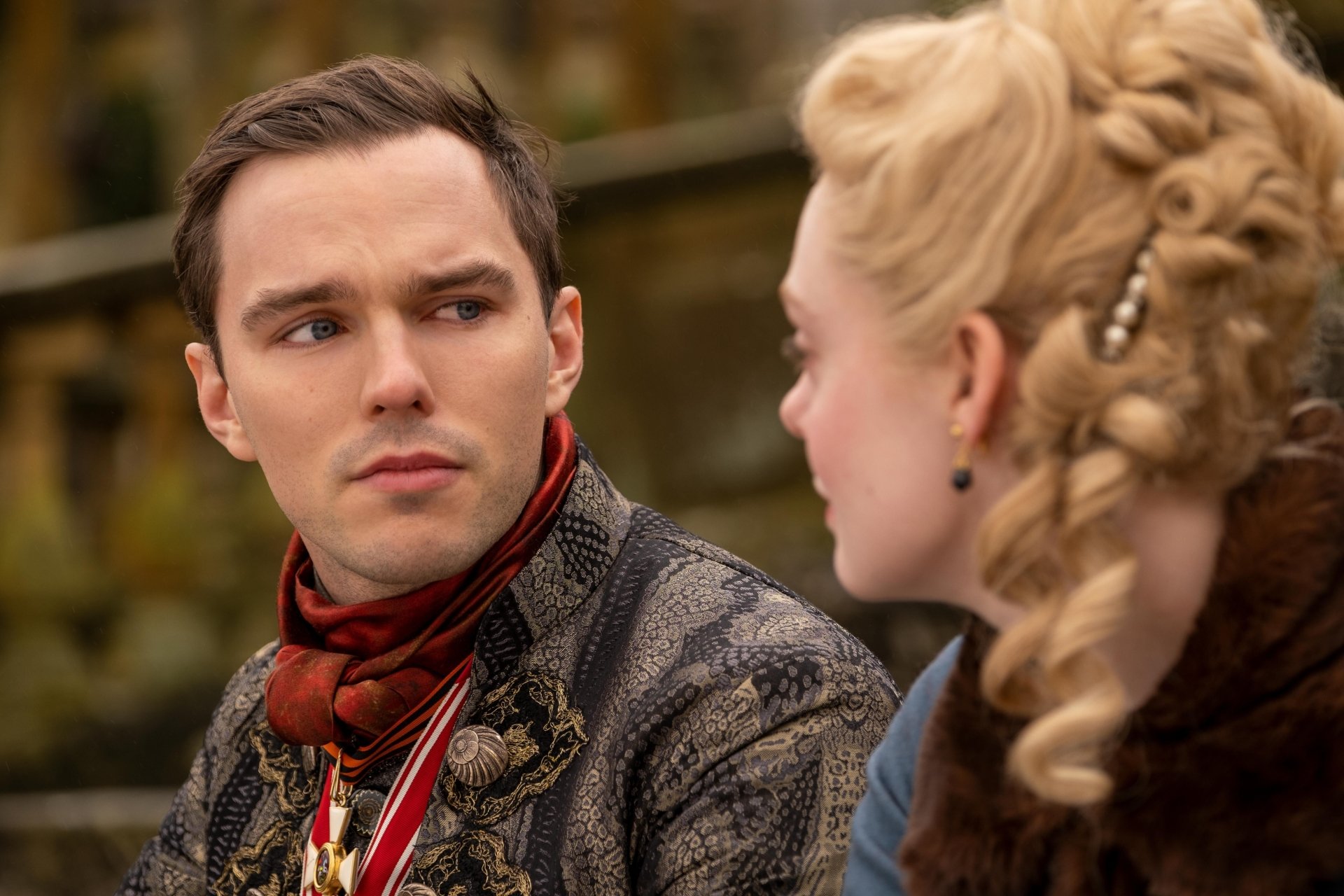 Download Nicholas Hoult Elle Fanning TV Show The Great 4k Ultra HD Wallpaper