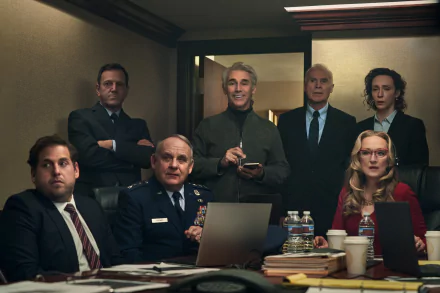 Meryl Streep Mark Rylance Paul Guilfoyle Jonah Hill movie Don't Look Up HD Desktop Wallpaper | Background Image