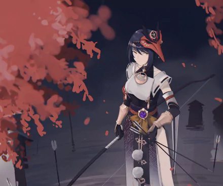 Kujou Sara video game Genshin Impact HD Desktop Wallpaper | Background Image
