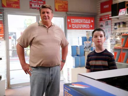 George Cooper Lance Barber Sheldon Cooper Iain Armitage TV Show Young Sheldon HD Desktop Wallpaper | Background Image