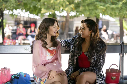 Ashley Park Lily Collins TV Show Emily in Paris HD Desktop Wallpaper | Background Image