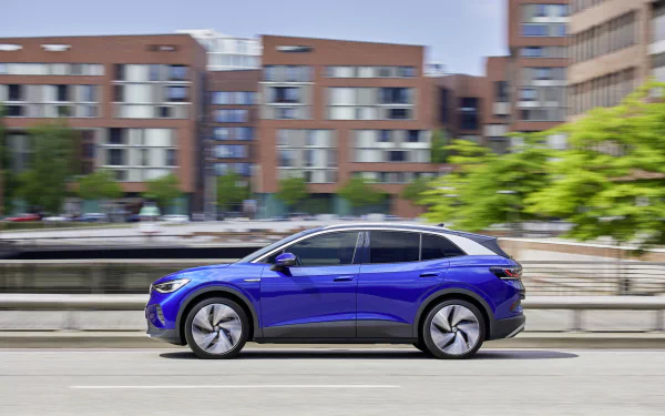 compact car electric car Volkswagen ID.4 Pro vehicle Volkswagen ID.4 HD Desktop Wallpaper | Background Image