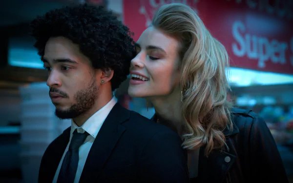 Lucy Fry Jorge Lendeborg Jr. movie Night Teeth HD Desktop Wallpaper | Background Image