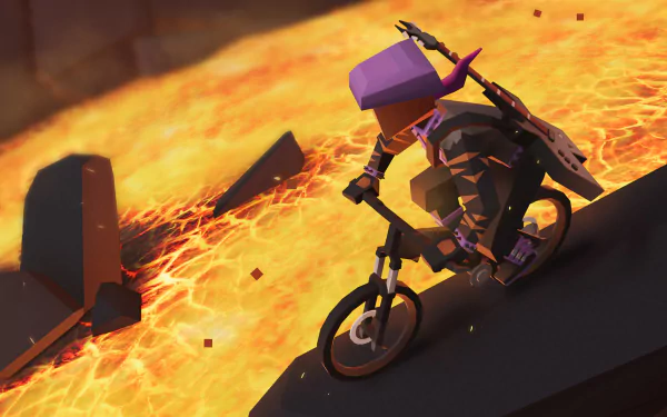 video game Lonely Mountains: Downhill HD Desktop Wallpaper | Background Image