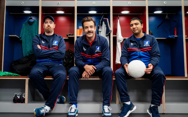 Nick Mohammed Brendan Hunt Jason Sudeikis TV Show Ted Lasso HD Desktop Wallpaper | Background Image