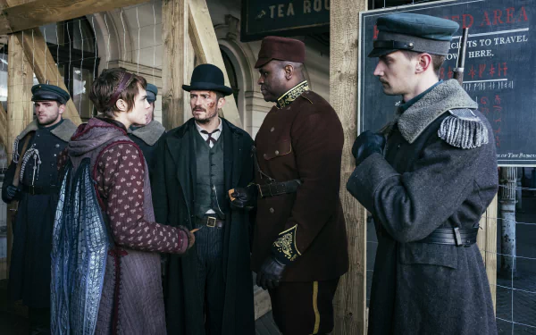 Vignette Stonemoss Rycroft Philostrate Cara Delevingne Orlando Bloom TV Show Carnival Row HD Desktop Wallpaper | Background Image