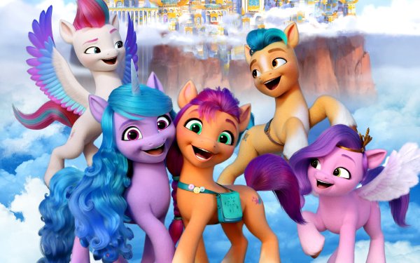 Movie My Little Pony: A New Generation My Little Pony Sunny Starscout Hitch Trailblazer Zipp Storm Pipp Petals Izzy Moonbow HD Wallpaper | Background Image