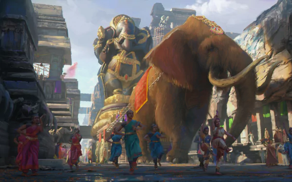 mammoth Ganesh religious hinduism HD Desktop Wallpaper | Background Image