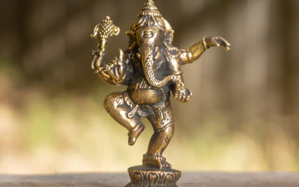 statue Ganesh religious hinduism gold statue HD Desktop Wallpaper | Background Image
