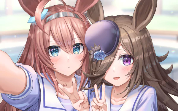 Mihono Bourbon Rice Shower Anime Uma Musume: Pretty Derby HD Desktop Wallpaper | Background Image