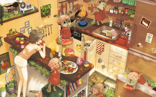 Anime kitchen HD Desktop Wallpaper | Background Image