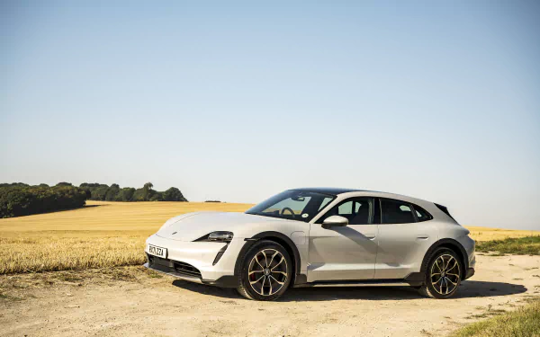 white car vehicle Porsche Taycan 4S HD Desktop Wallpaper | Background Image