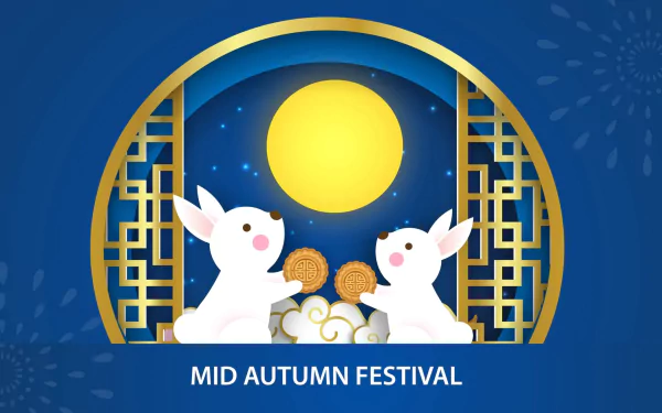 Moon Festival holiday Mid-Autumn Festival HD Desktop Wallpaper | Background Image