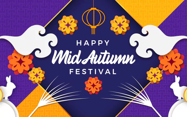 Moon Festival holiday Mid-Autumn Festival HD Desktop Wallpaper | Background Image