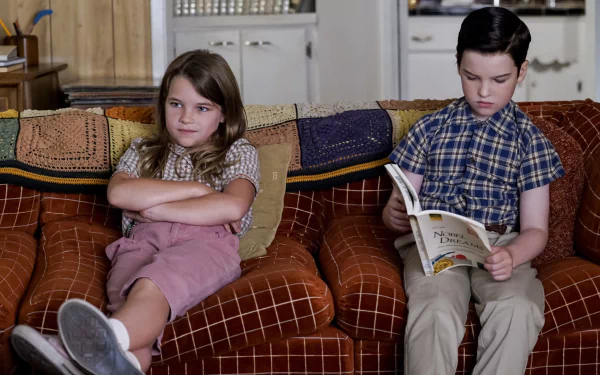 Missy Cooper Raegan Revord Sheldon Cooper Iain Armitage TV Show Young Sheldon HD Desktop Wallpaper | Background Image