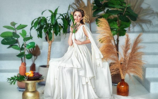 Women Model White Dress HD Wallpaper | Background Image
