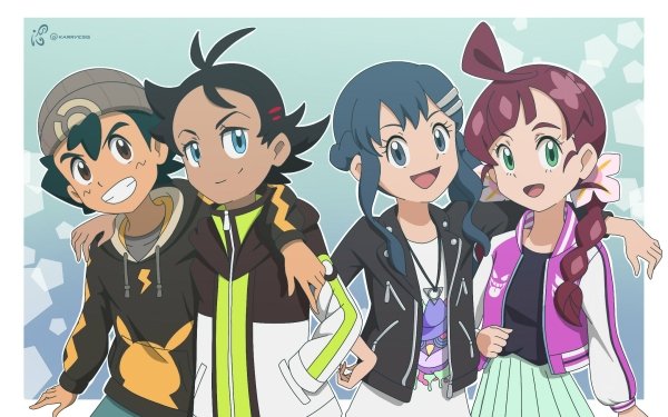 Anime Pokémon Ash Ketchum Goh Dawn Chloe HD Wallpaper | Background Image