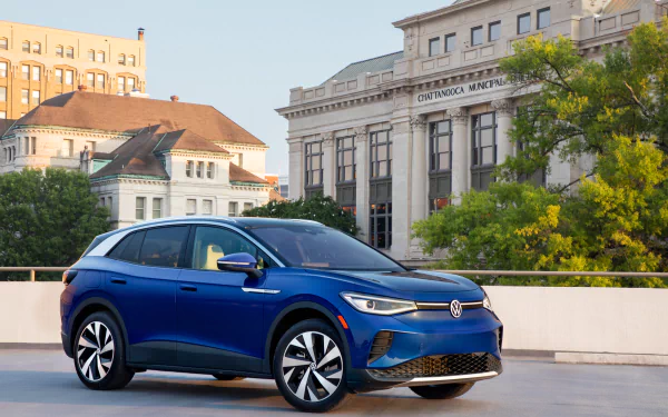 electric car compact car Volkswagen ID.4 AWD Pro S vehicle Volkswagen ID.4 HD Desktop Wallpaper | Background Image