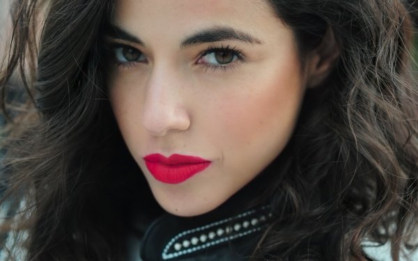 Celebrity Cristina Rodlo Face Lipstick HD Wallpaper | Background Image