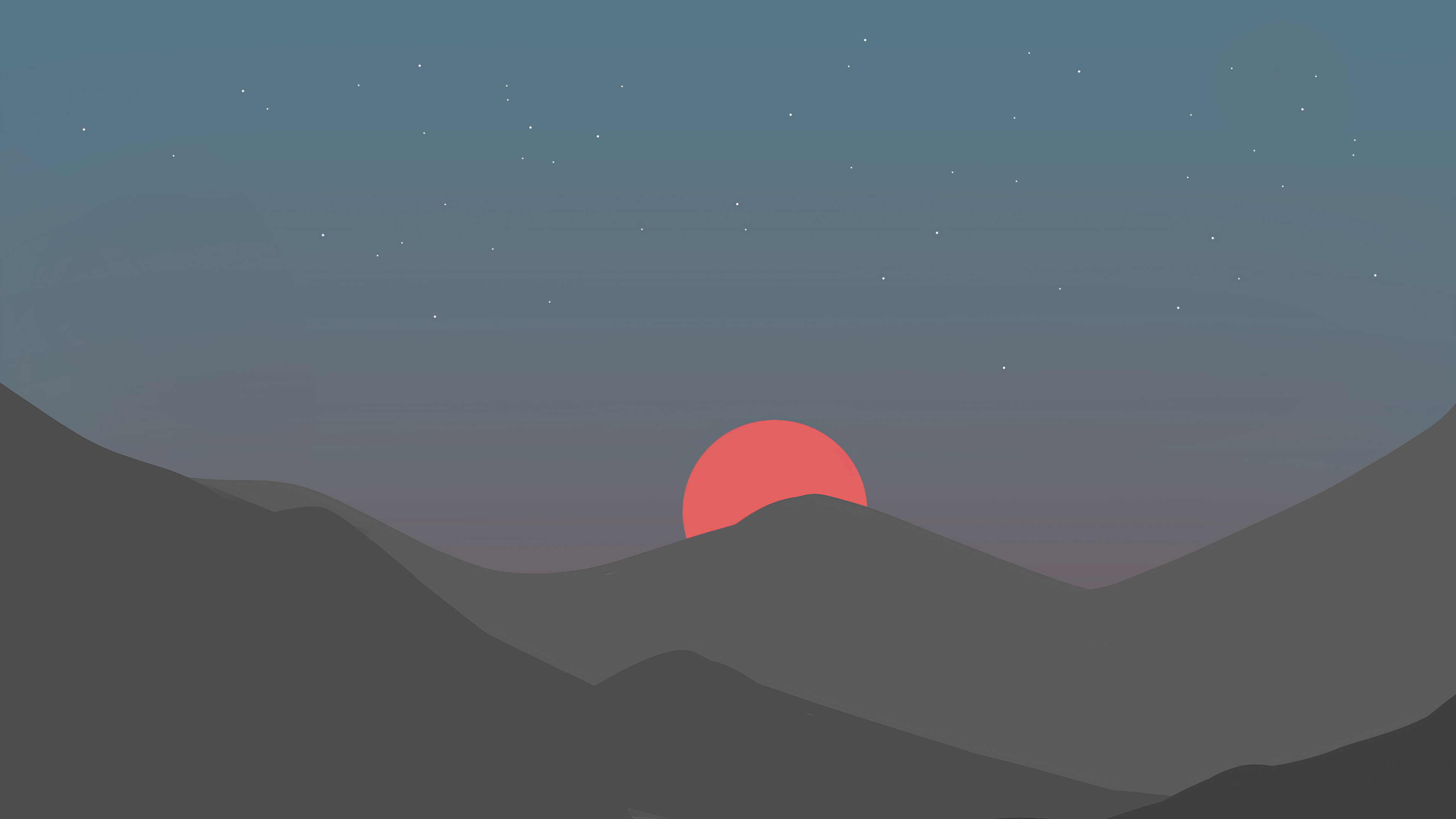 Download Sunset Minimalist Mountain Artistic 4k Ultra HD Wallpaper by  spacefudge