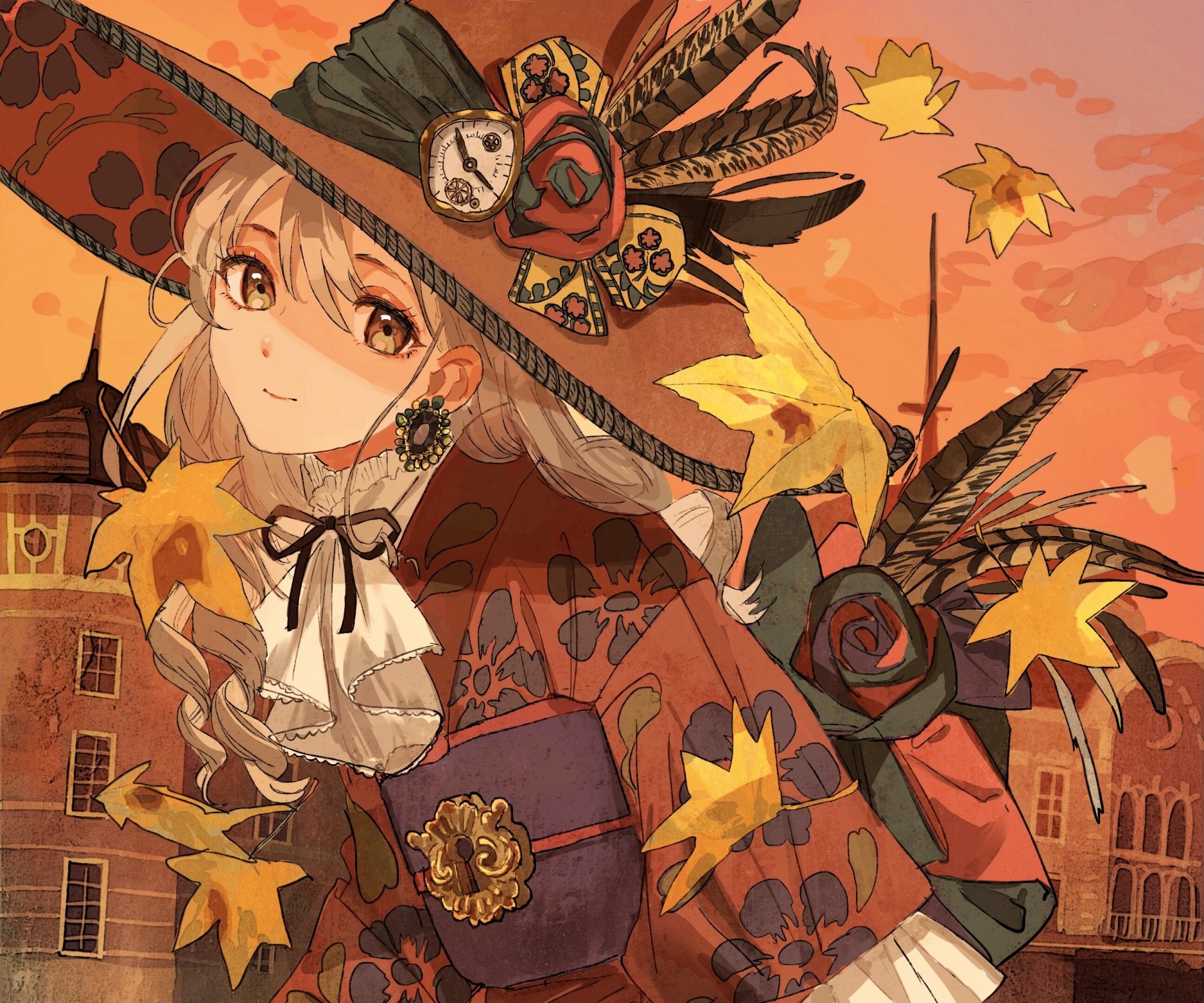 Download Hat Anime Girl Anime Girl HD Wallpaper