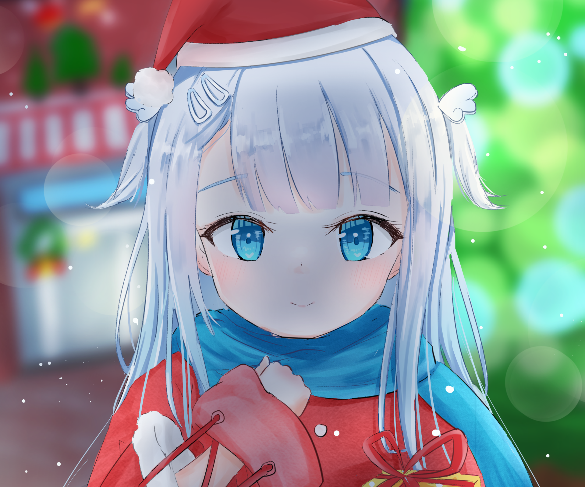 Download Blue Eyes Amatsuka Uto Anime Virtual Youtuber HD Wallpaper