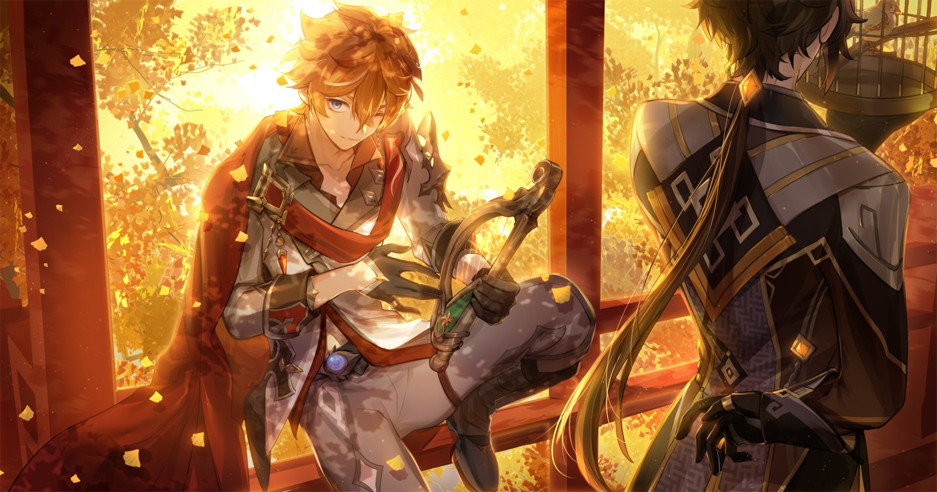 Download Tartaglia Childe (Genshin Impact) Zhongli (Genshin Impact) Video Game Genshin Impact HD Wallpaper
