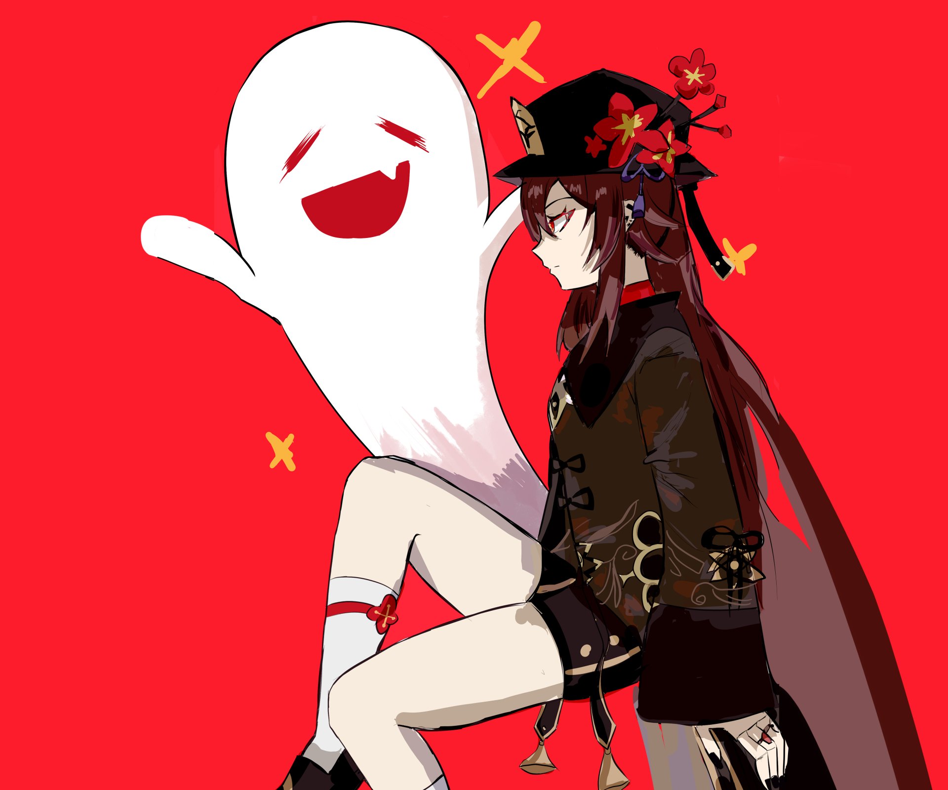 Download Hu Tao Video Game Genshin Impact 4k Ultra HD Wallpaper