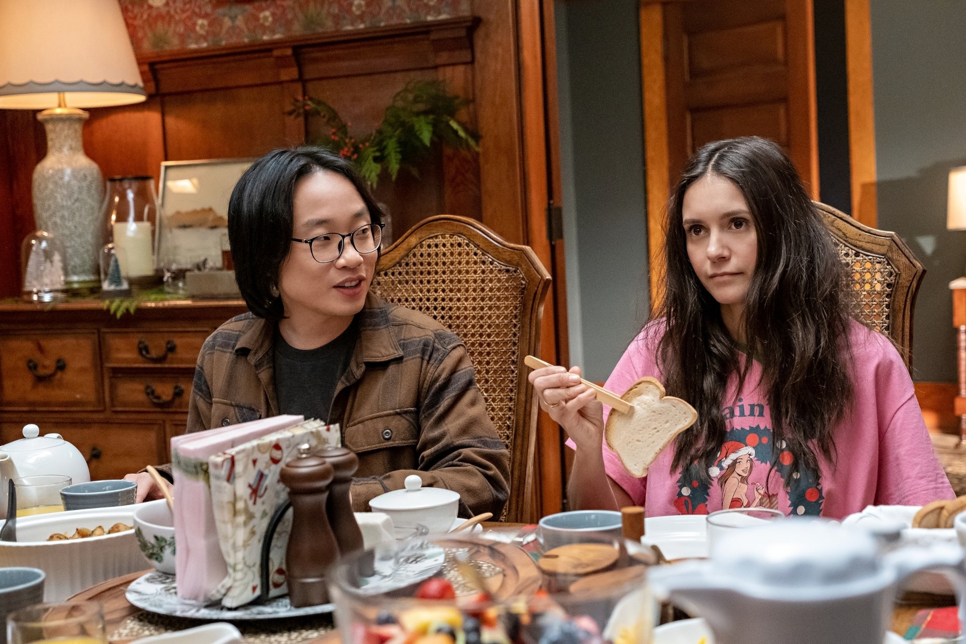 Download Nina Dobrev Jimmy O. Yang Movie Love Hard HD Wallpaper