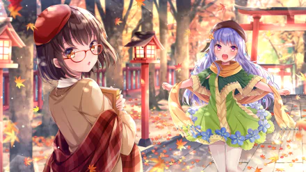 Hinata Takanashi Hana Ninomiya video game Mahjong Soul HD Desktop Wallpaper | Background Image