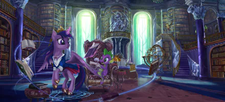 Spike (My Little Pony) Twilight Sparkle TV Show My Little Pony: Friendship Is Magic HD Desktop Wallpaper | Background Image