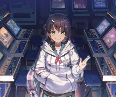arcade Anime girl anime girl HD Desktop Wallpaper | Background Image