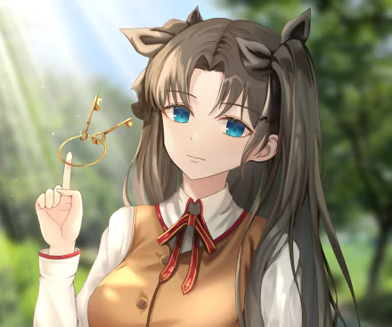 Rin Tohsaka Anime Fate/Stay Night HD Desktop Wallpaper | Background Image