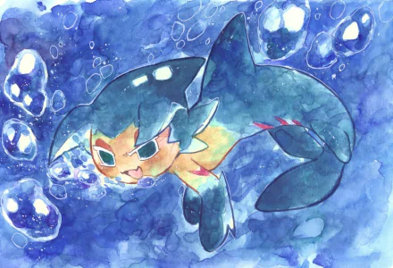 Sorbet Shark Cookie (Cookie Run) video game Cookie Run: OvenBreak HD Desktop Wallpaper | Background Image