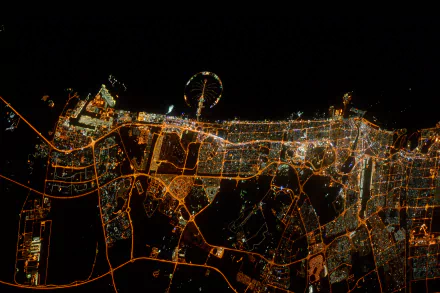  Dubai at night by Tim Peake