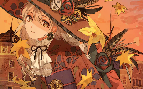 hat Anime girl anime girl HD Desktop Wallpaper | Background Image