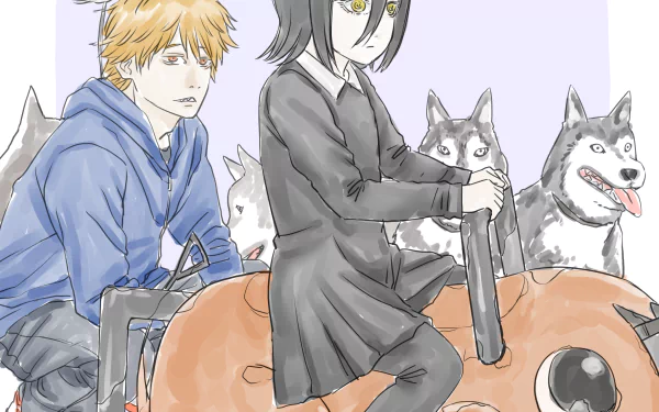 Nayuta (Chainsaw Man) Denji (Chainsaw Man) Anime Chainsaw Man HD Desktop Wallpaper | Background Image