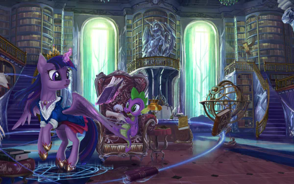 Spike (My Little Pony) Twilight Sparkle TV Show My Little Pony: Friendship Is Magic HD Desktop Wallpaper | Background Image