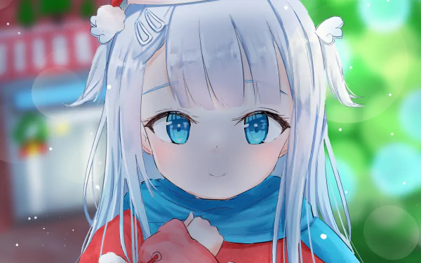 blue eyes Amatsuka Uto Anime Virtual Youtuber HD Desktop Wallpaper | Background Image