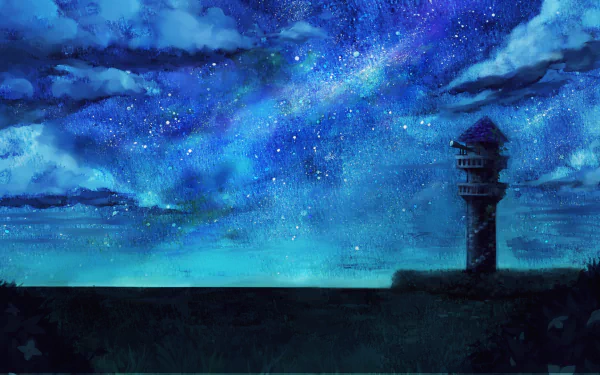 tower artistic night HD Desktop Wallpaper | Background Image