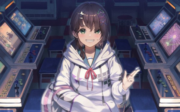 Anime Girl Arcade HD Wallpaper | Background Image