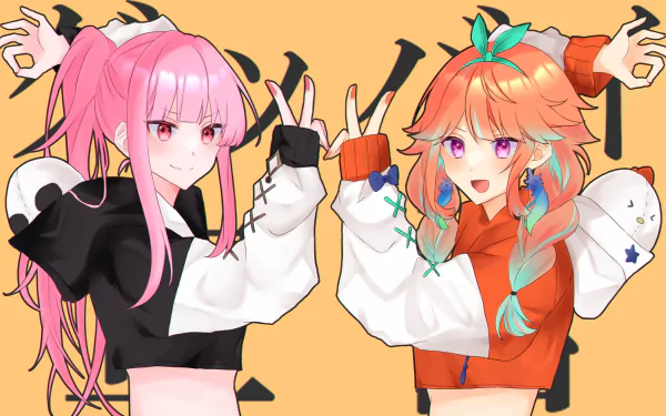 hololive Takanashi Kiara Mori Calliope Anime Virtual Youtuber HD Desktop Wallpaper | Background Image