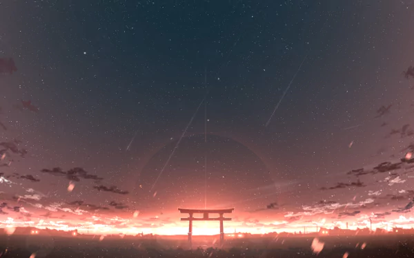 torii sunset sky Anime sunrise anime sunset Sky Anime HD Desktop Wallpaper | Background Image