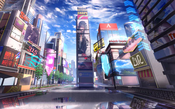 Anime city anime city HD Desktop Wallpaper | Background Image