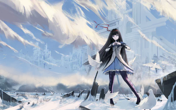 Homura Akemi Anime Puella Magi Madoka Magica HD Desktop Wallpaper | Background Image