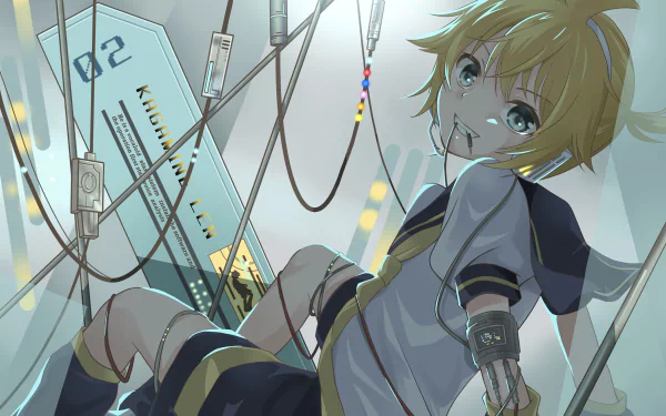 Len Kagamine Anime Vocaloid HD Desktop Wallpaper | Background Image