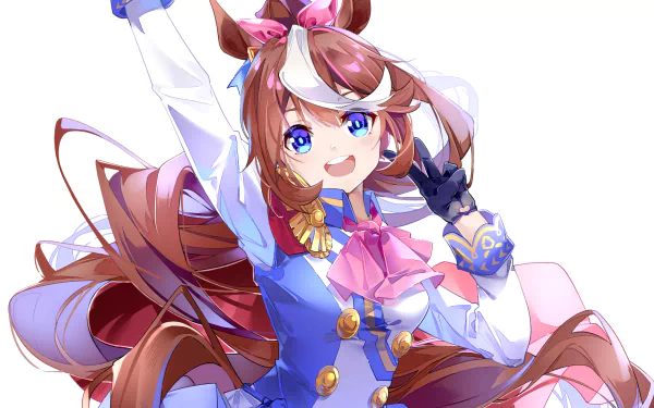 uniform Tokai Teio Anime Uma Musume: Pretty Derby HD Desktop Wallpaper | Background Image