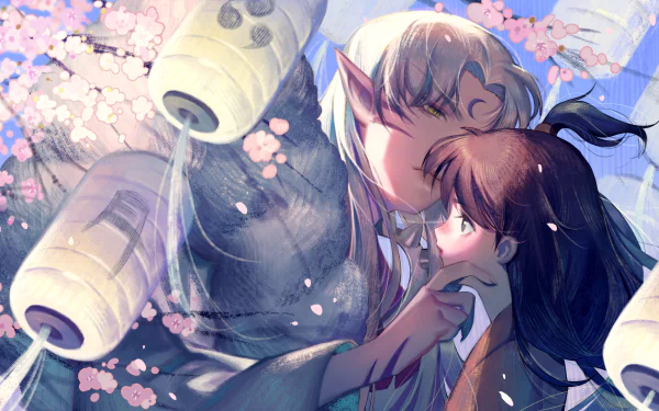 couple Sesshōmaru (InuYasha) Rin (InuYasha) Anime InuYasha anime couple HD Desktop Wallpaper | Background Image