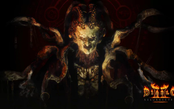 HD wallpaper of Diablo II: Resurrected with a menacing creature design for desktop background.