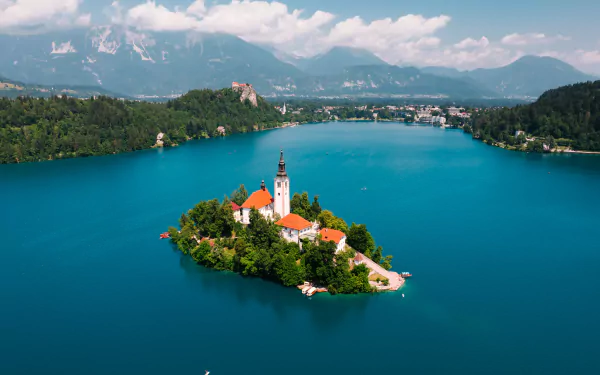  Bled, a Slovenian resort town in the foothills of the Julian Alps by Martin Katler